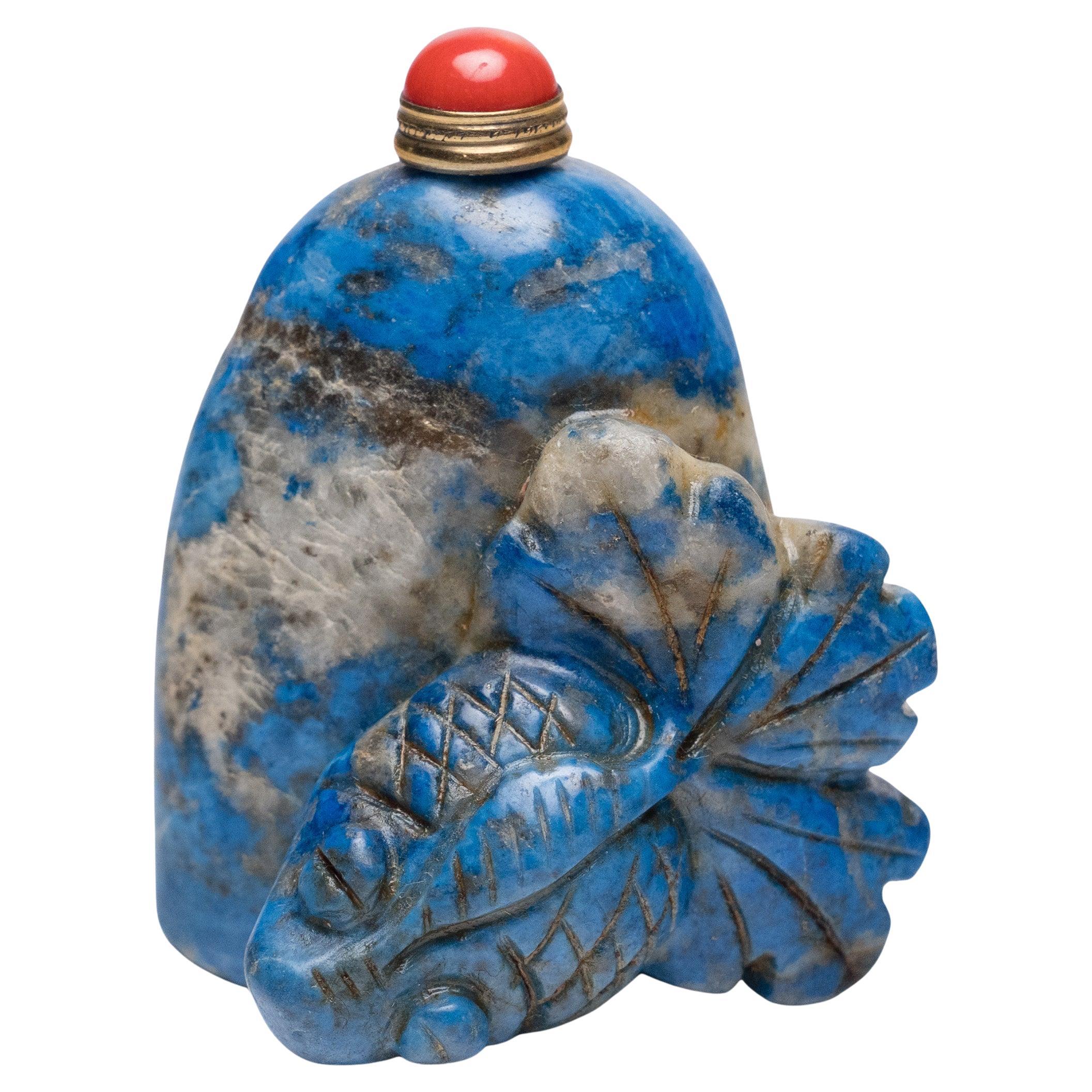 Tabacchiera cinese in Lapislazzuli Koi