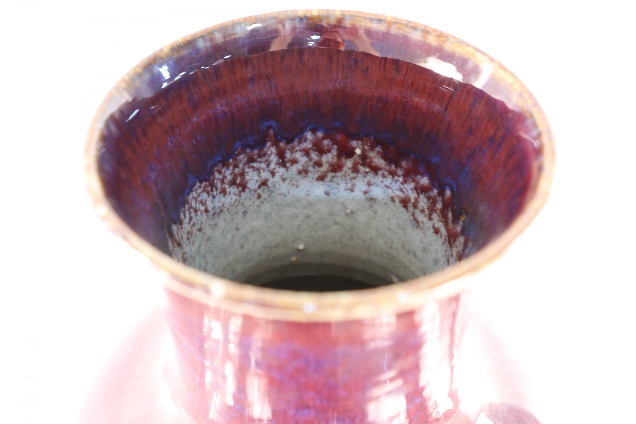 Chinese Export Chinese Large Aubergine, Purple, and Maroon Porcelain Urn Vase For Sale