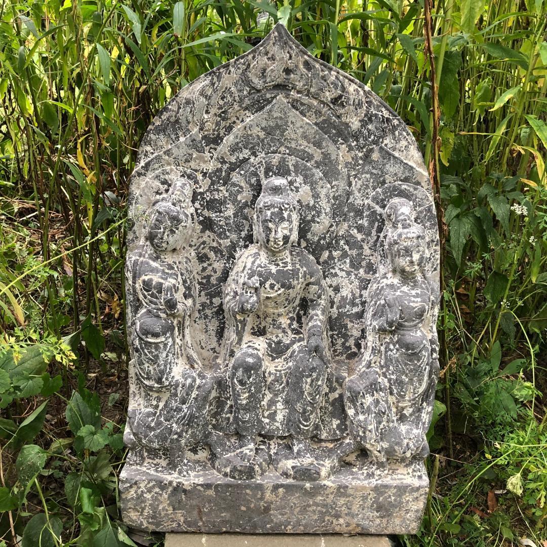 Hand-Carved Chinese Large Old Stone 