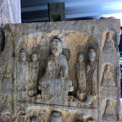 Chinese Large Old Stone "Double Buddha" Grotto Sculpture, Private Family Shrine