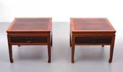 Mesas chinas grandes para sofá, años 70