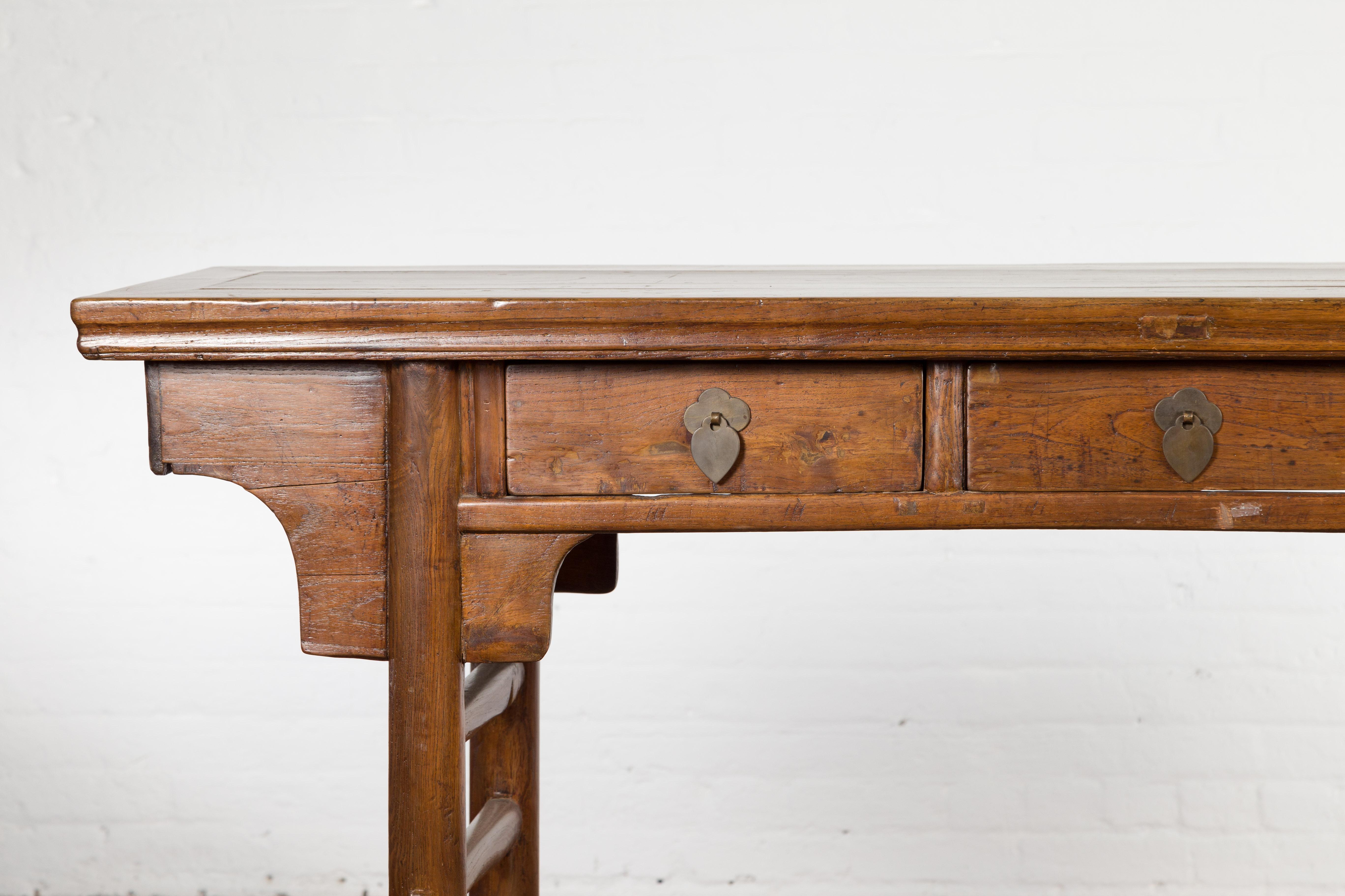 20th Century Chinese Late Qing Dynasty 1900s Altar Console Table with Three Drawers