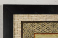 Late Qing Dynasty Embroidered Silk Fabric with Bird in Custom Frame