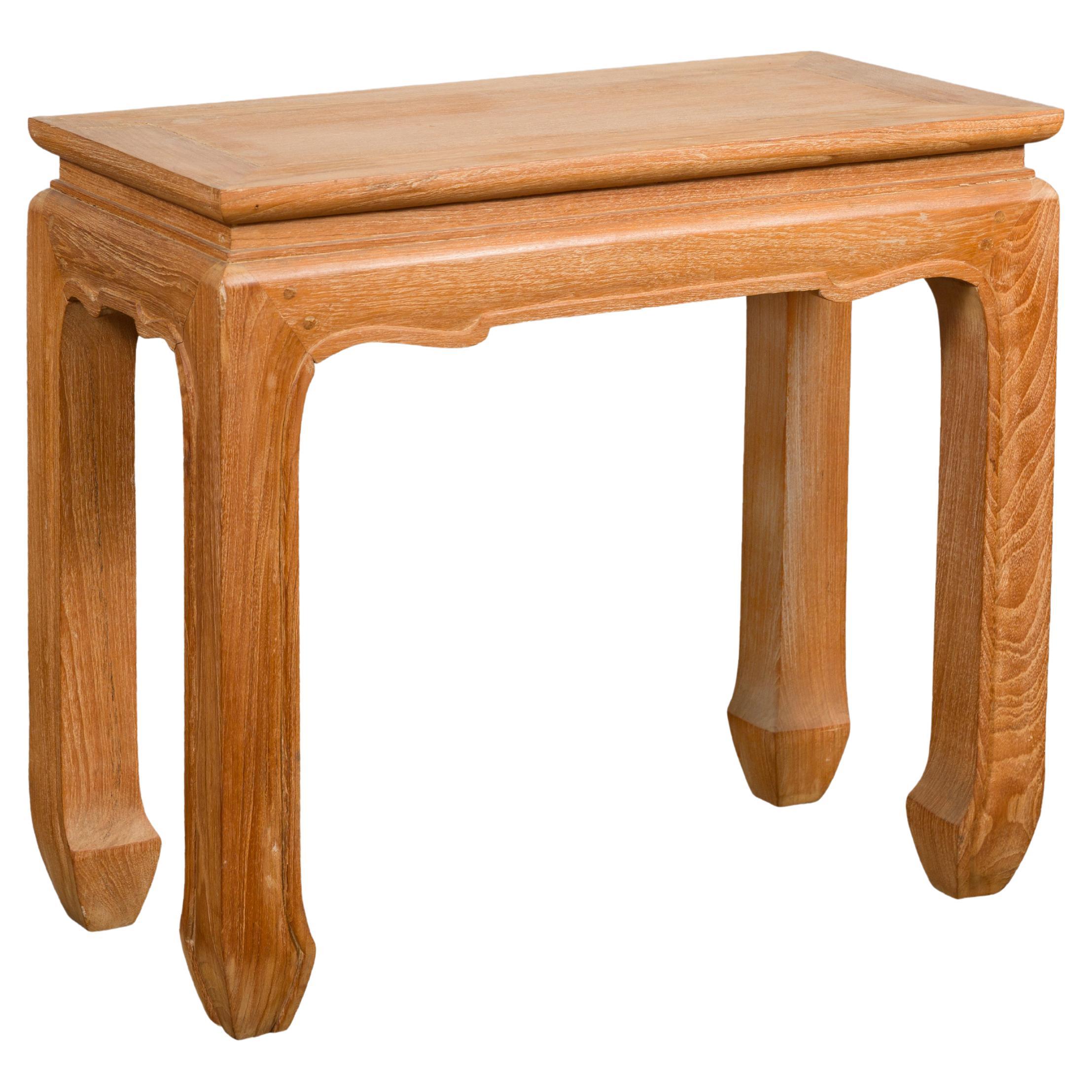 Small Rectangular Antique Low Side Table For Sale