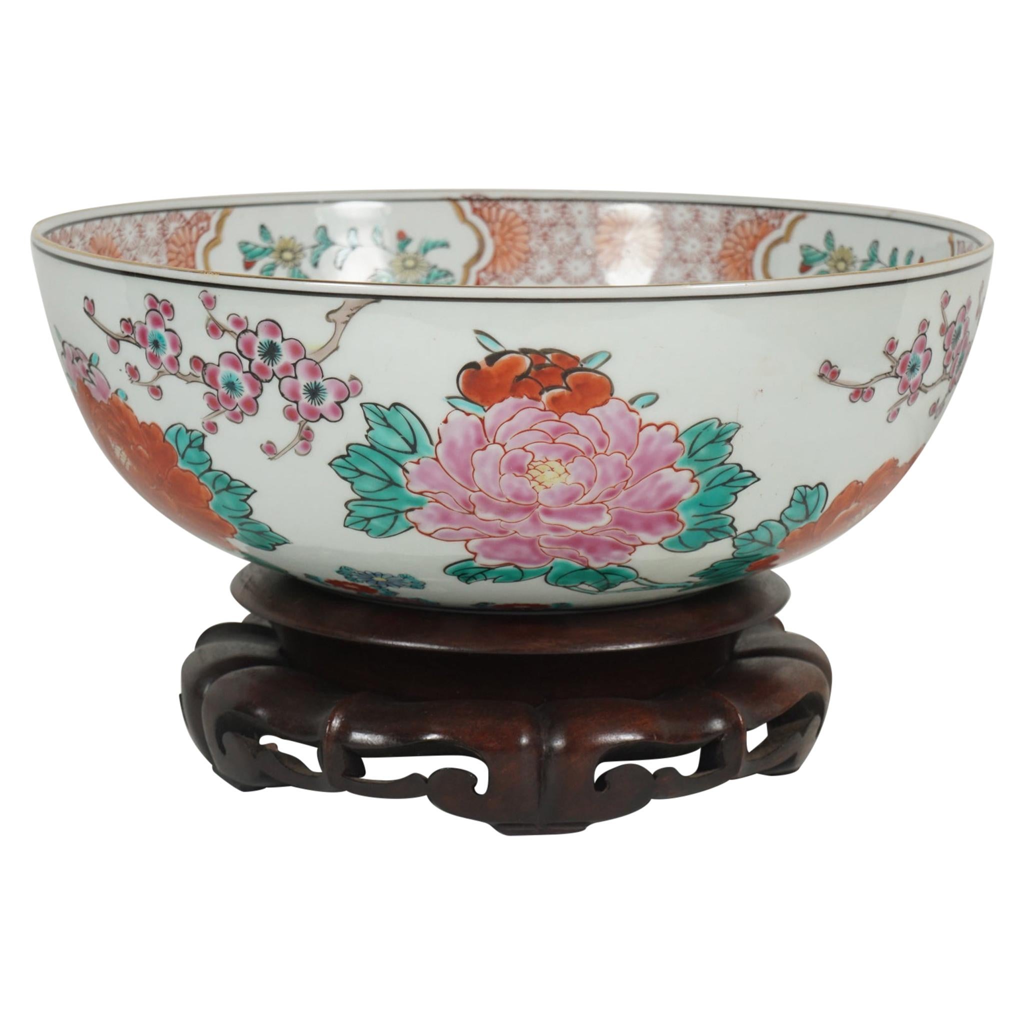 Chinese Late Republic Period Bowl On Stand Decorated in Enamel Colors