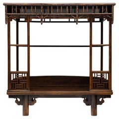 Chinese Lattice Canopy Bed, c. 1850