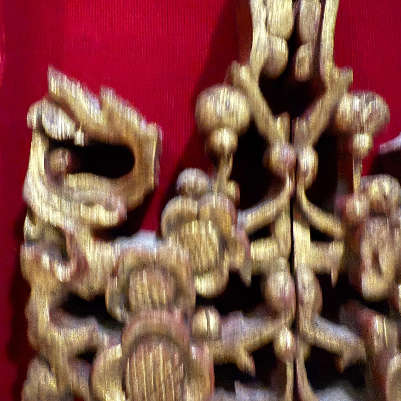 Milieu du XXe siècle Art mural encadré treillis chinois James Mont Hollywood Regency Era en vente