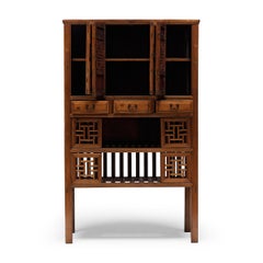 Chinese Lattice Kitchen Cabinet, c. 1900