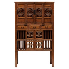Chinese Lattice Kitchen Cabinet, c. 1900