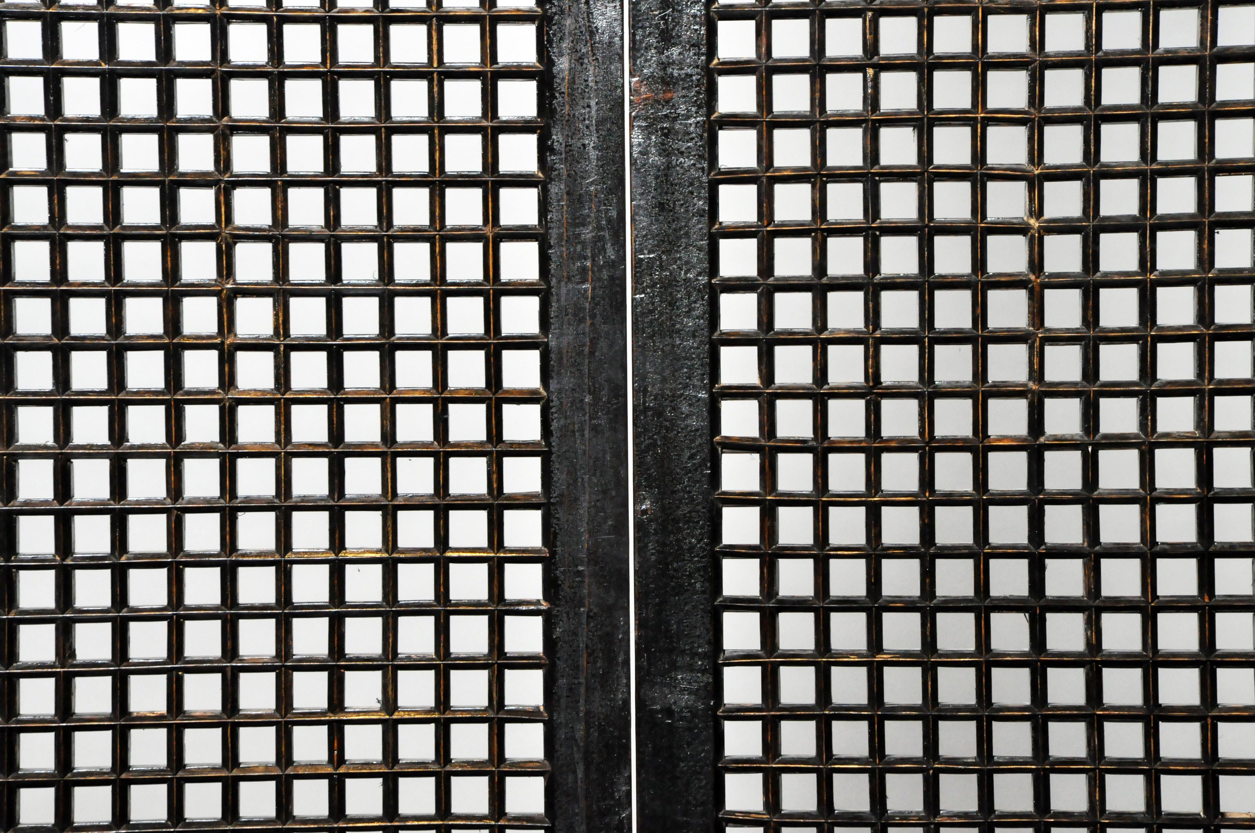 Elm Chinese Lattice Wall Panel For Sale