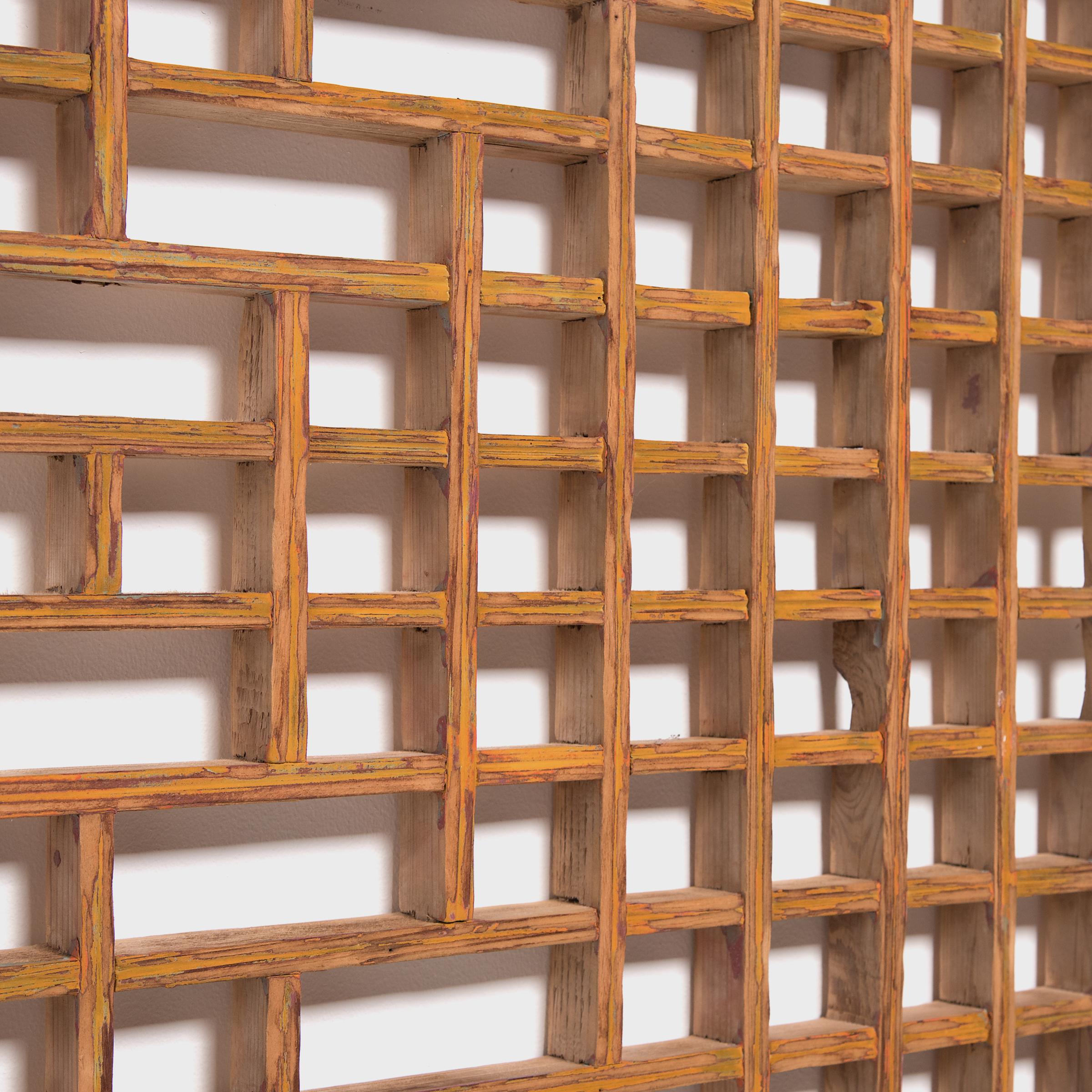 Panel enrejado chino para ventana, circa 1900 Qing