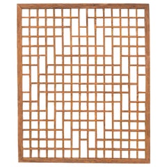 Antique Chinese Lattice Window Panel, circa 1900