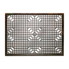 Chinese Lattice Window Panel Mirror