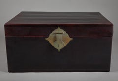Chinese Leather Traveling Trunk