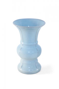 Chinese Light Blue Crackled Finish Porcelain Beaker Vase