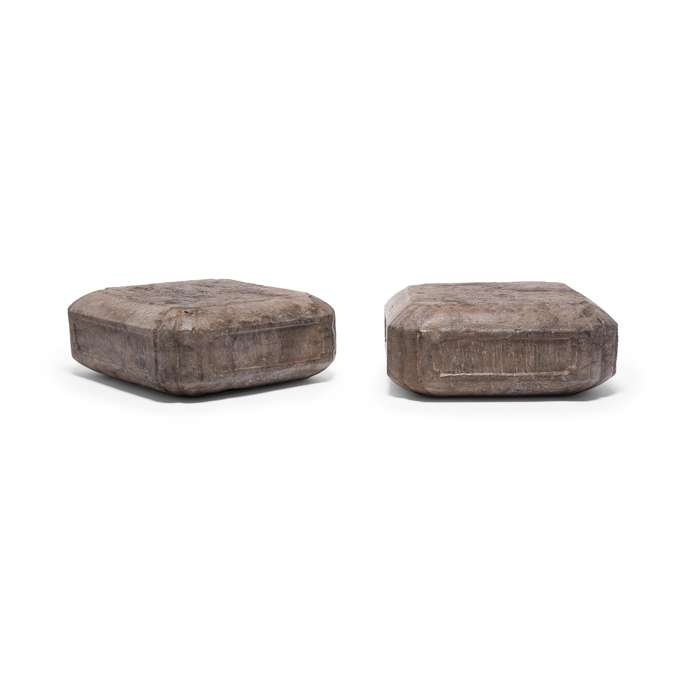 Cojín de Buda chino de piedra caliza, hacia 1850 siglo XIX en venta
