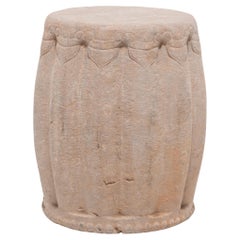 Antique Chinese Limestone Drum Stool, c. 1900