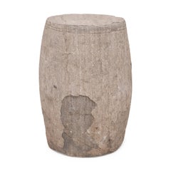 Chinese Limestone Drum Stool, Qing Dynasty, Late 18th Century