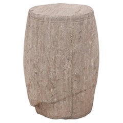 Chinese Limestone Drum Stool, Qing Dynasty, Late 18th Century