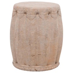 Tabouret tambour à tambour en pierre calcaire chinoise, vers 1900