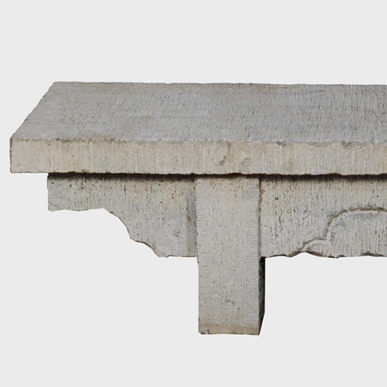 Minimalist Custom Shanxi Limestone Doon Bench