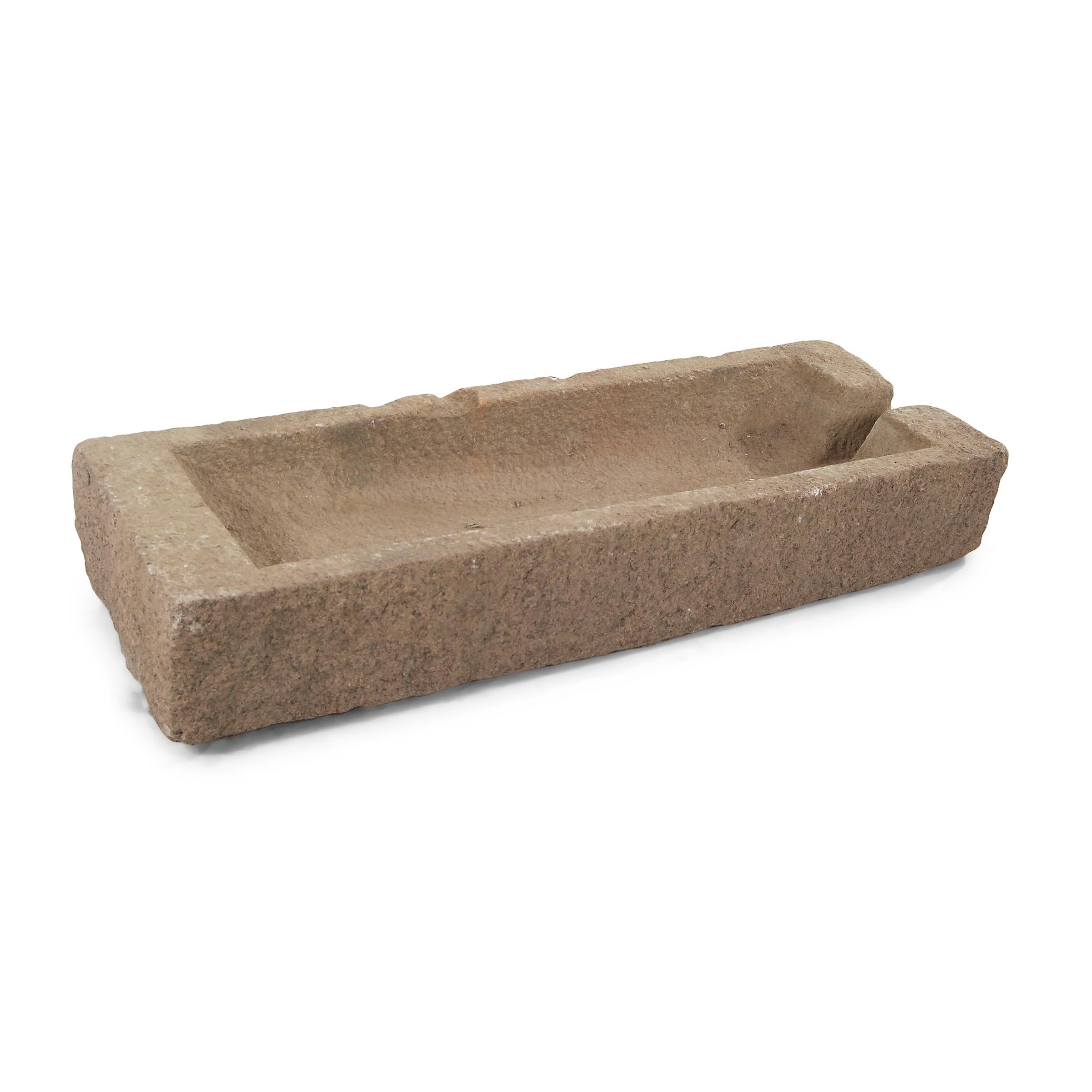 Prized mounts once took refreshment from this stone trough, carved from a solid block of limestone more than hundred years ago. Once purely functional, the trough is celebrated today for its elegant, simple form and rustic authenticity. A wonderful