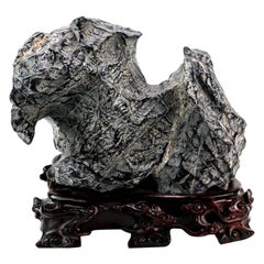 Chinese Scholar Stone on Wood Base