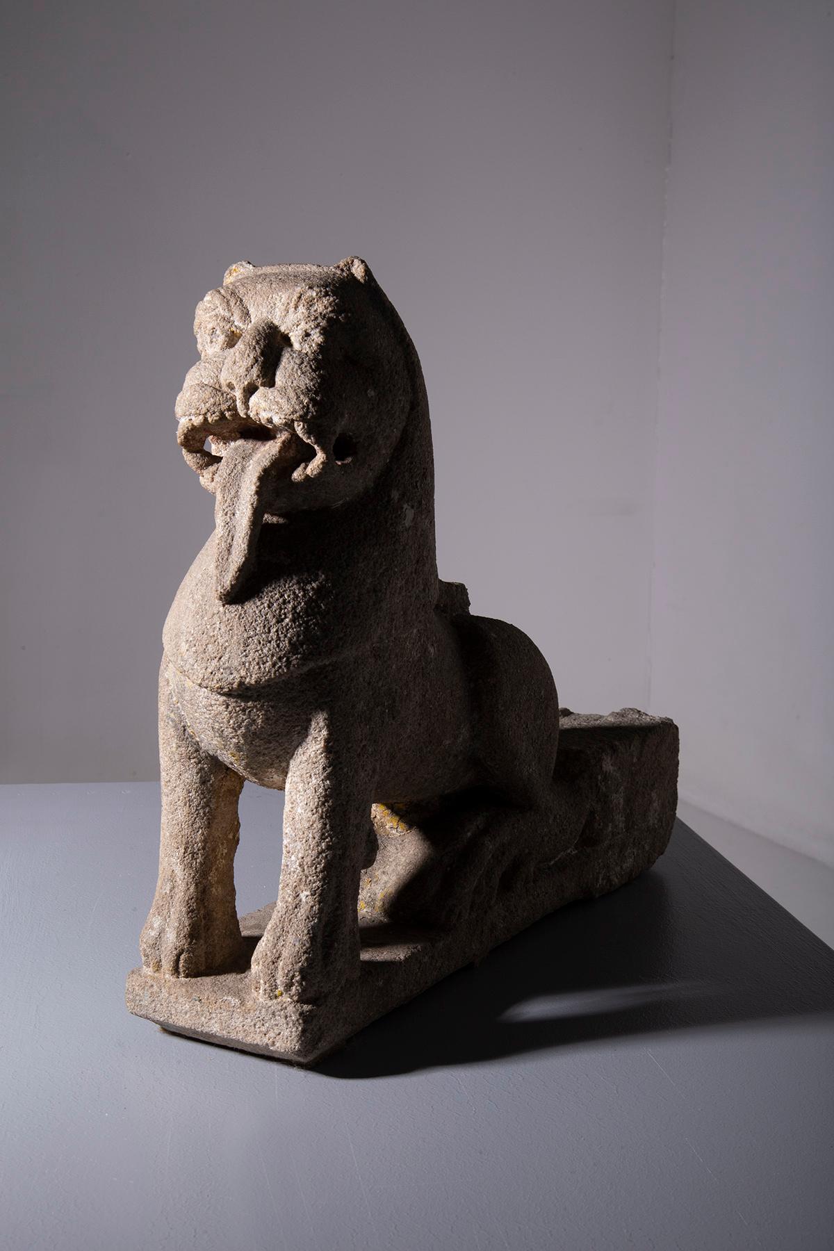 Chinese lion sculpture , WEI DYNASTY PROBABLY For Sale 5