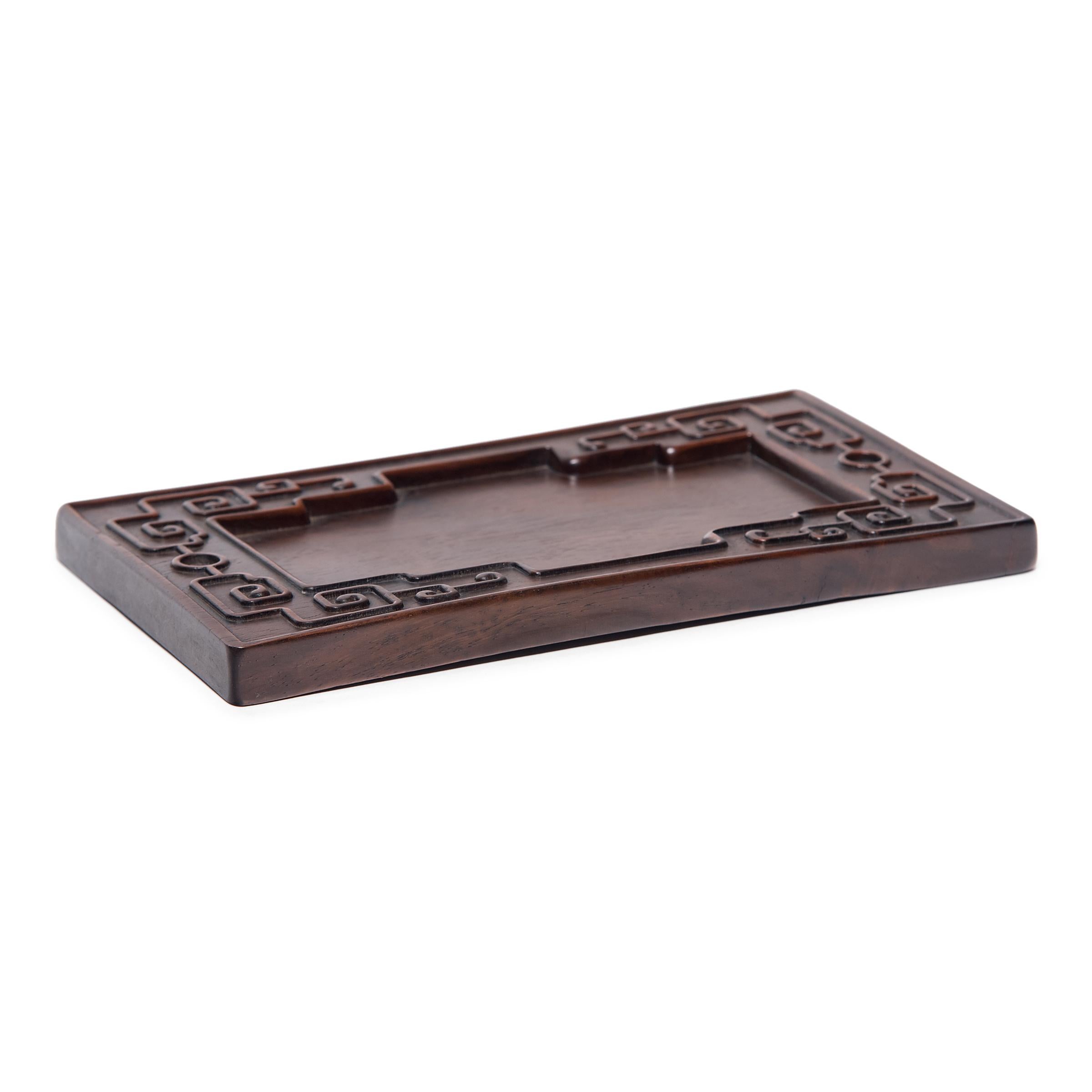 Hardwood Chinese Literati Tea Tray, circa 1900 For Sale