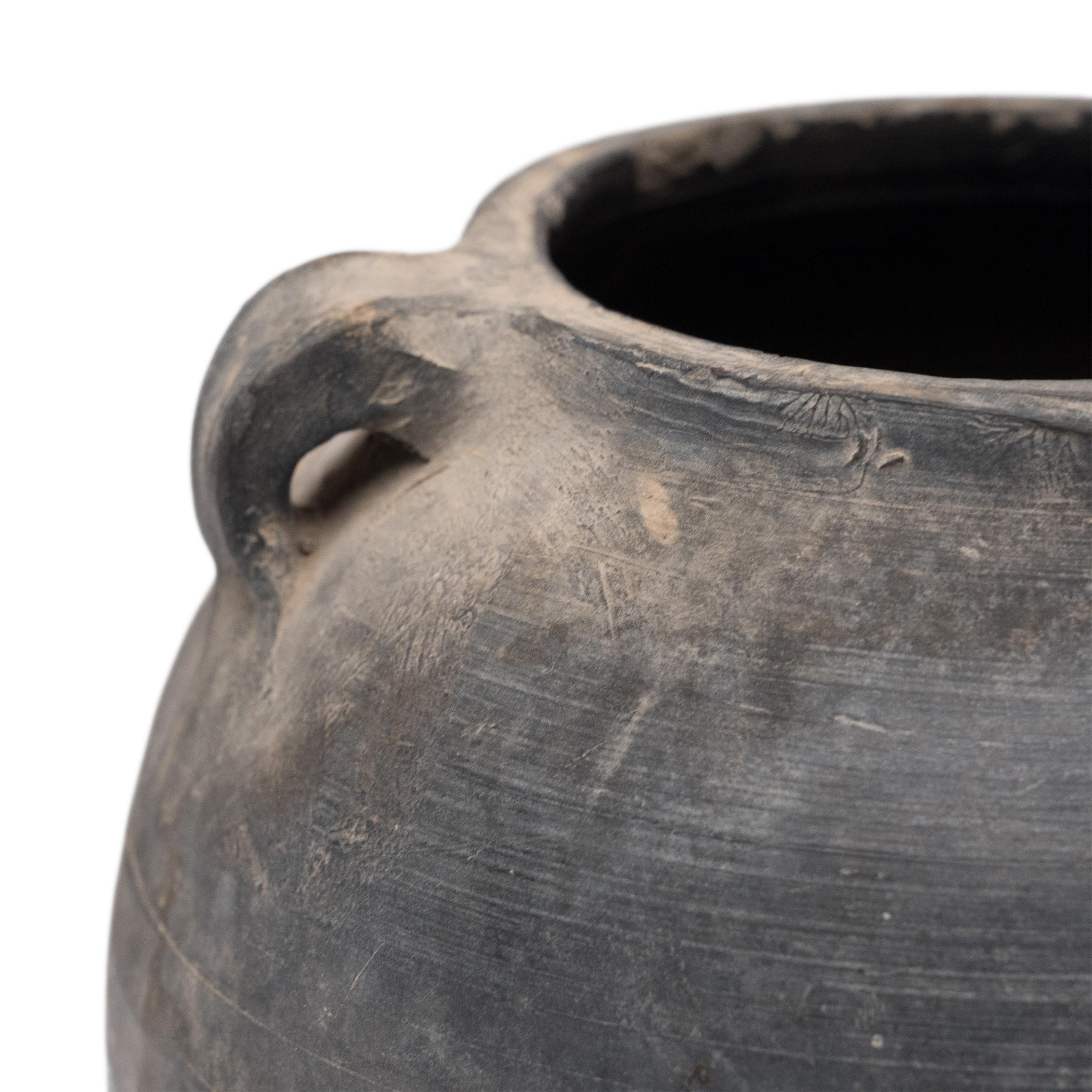 Unglazed Chinese Lobed Pantry Vessel, c. 1900 For Sale