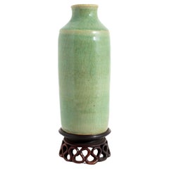 Vase chinois Longquan Ge Yao émaillé céladon