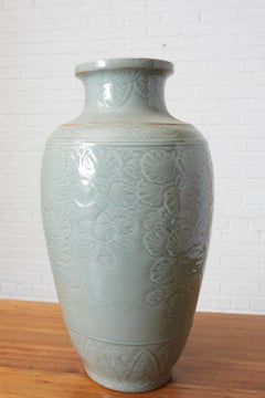 Chinese Longquan Style Celadon Vase