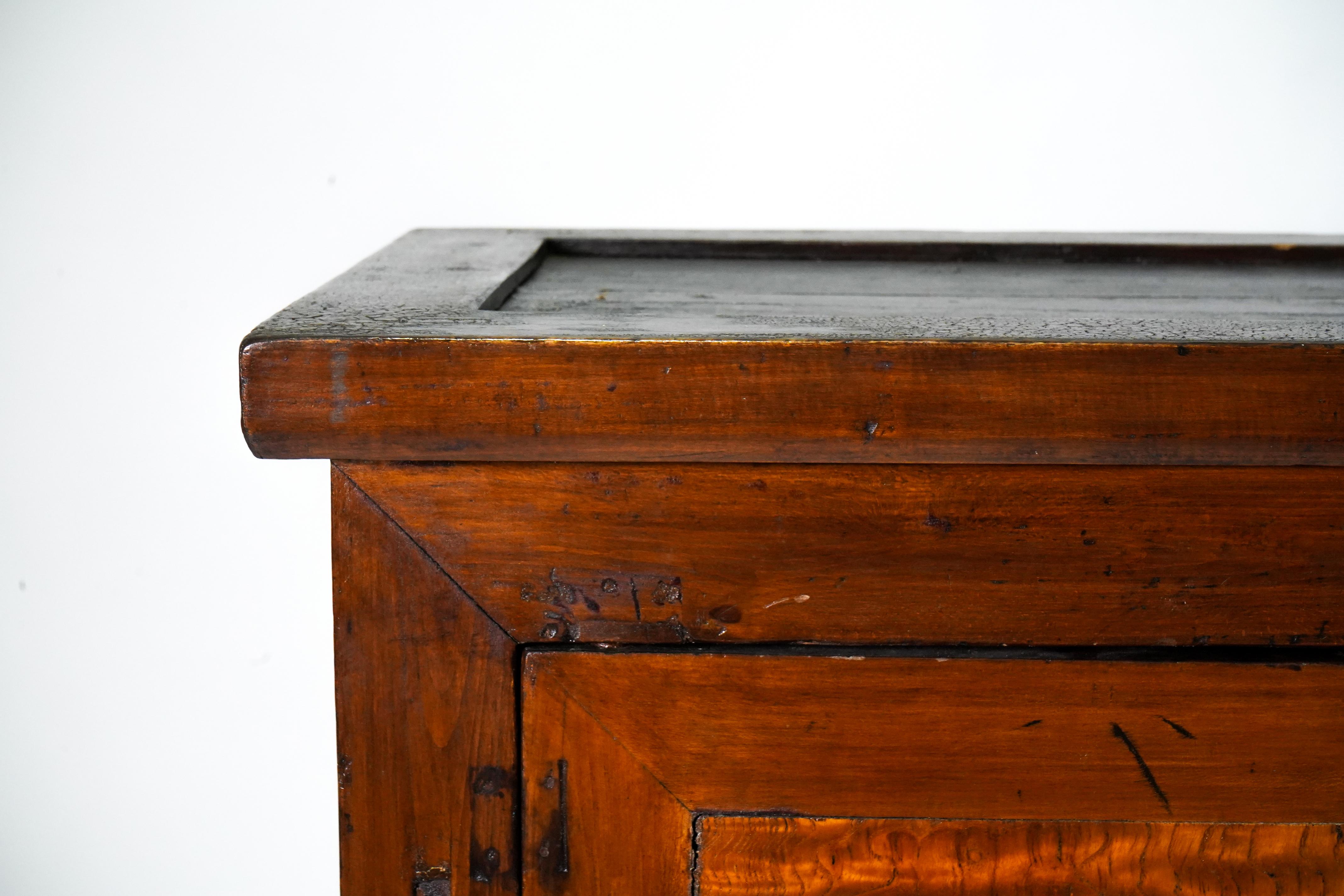 Chinese Low Cabinet with Burled Doors 4