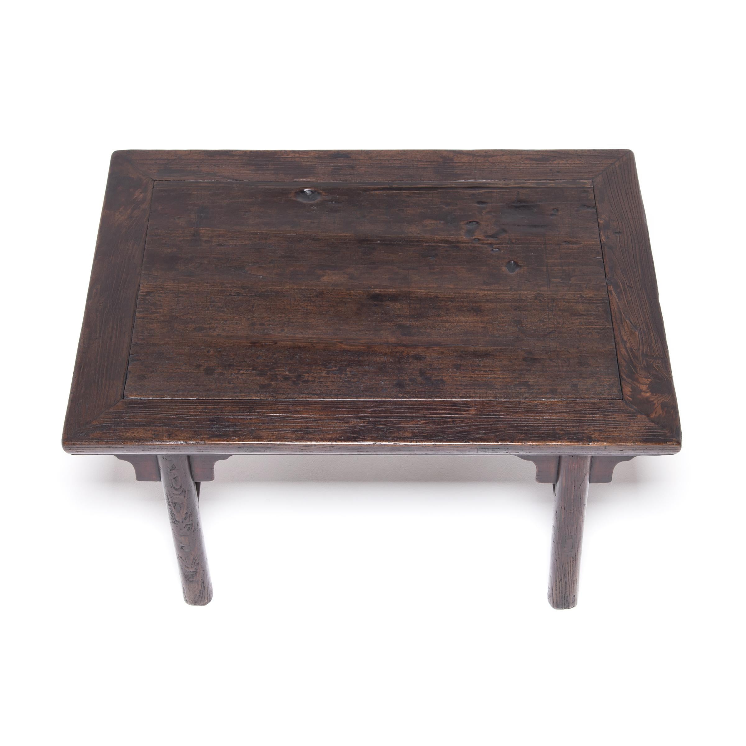 Minimalist Chinese Low Inset Leg Coffee Table, c. 1850 For Sale