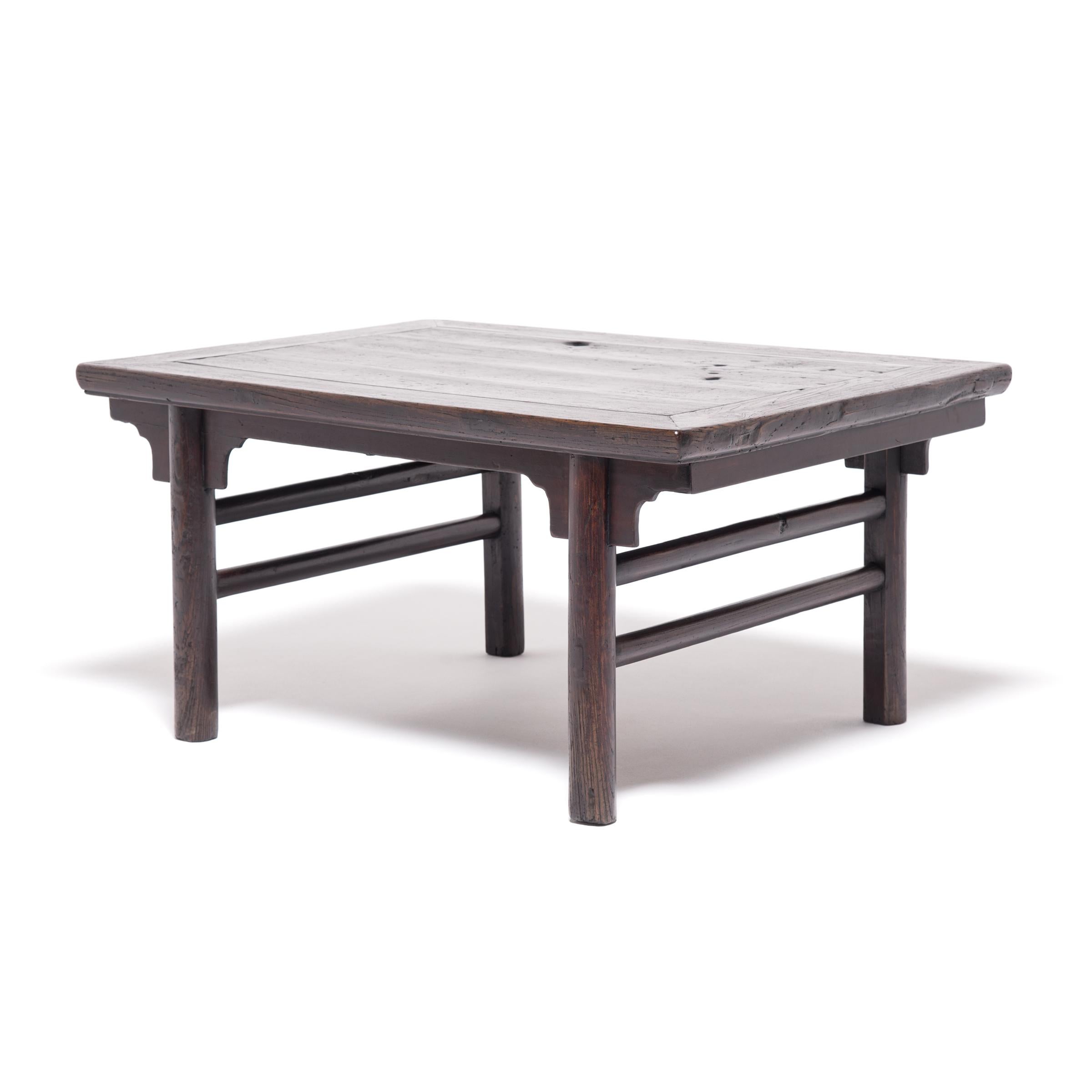 19th Century Chinese Low Inset Leg Coffee Table, c. 1850 For Sale