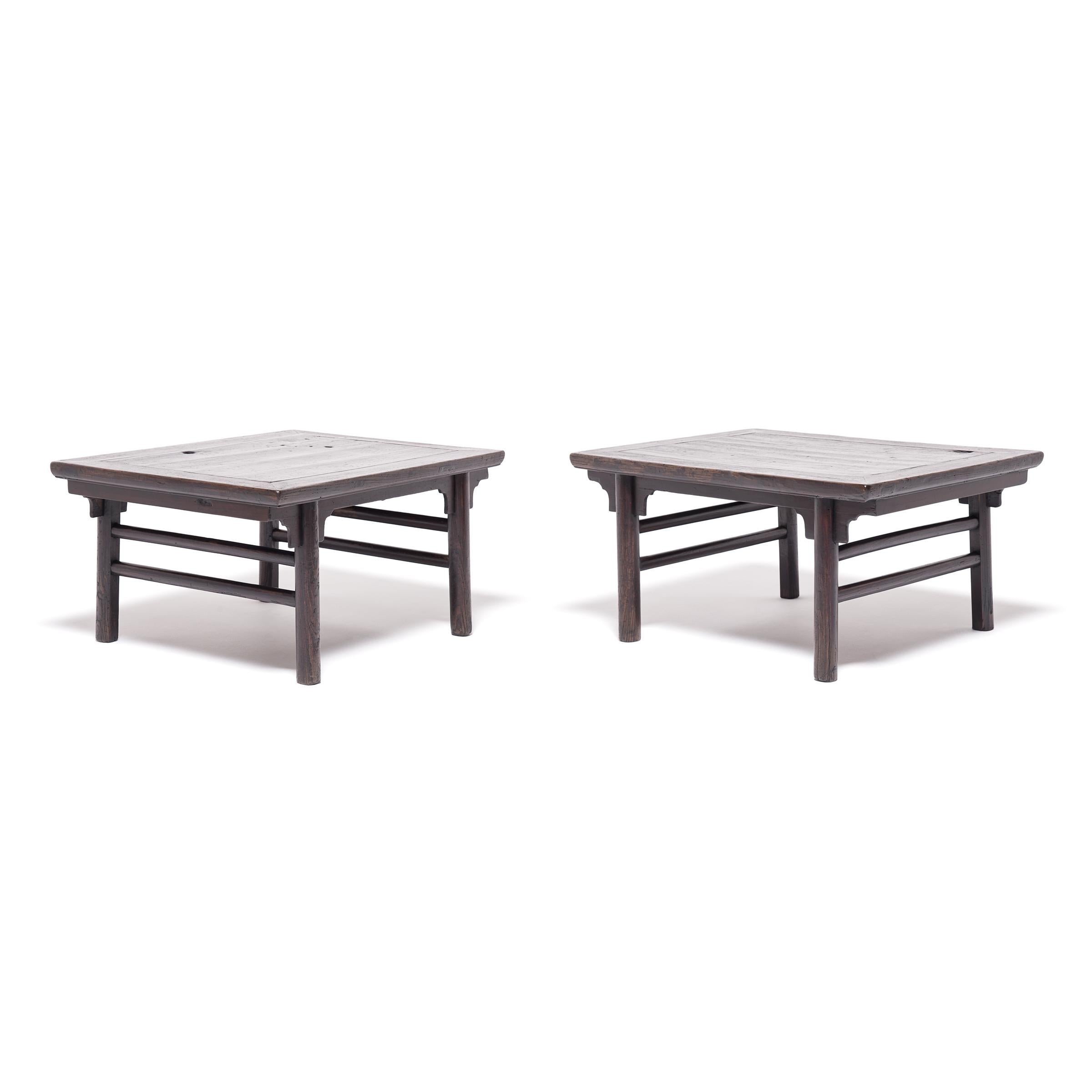 Chinese Low Inset Leg Coffee Table, c. 1850 For Sale 1