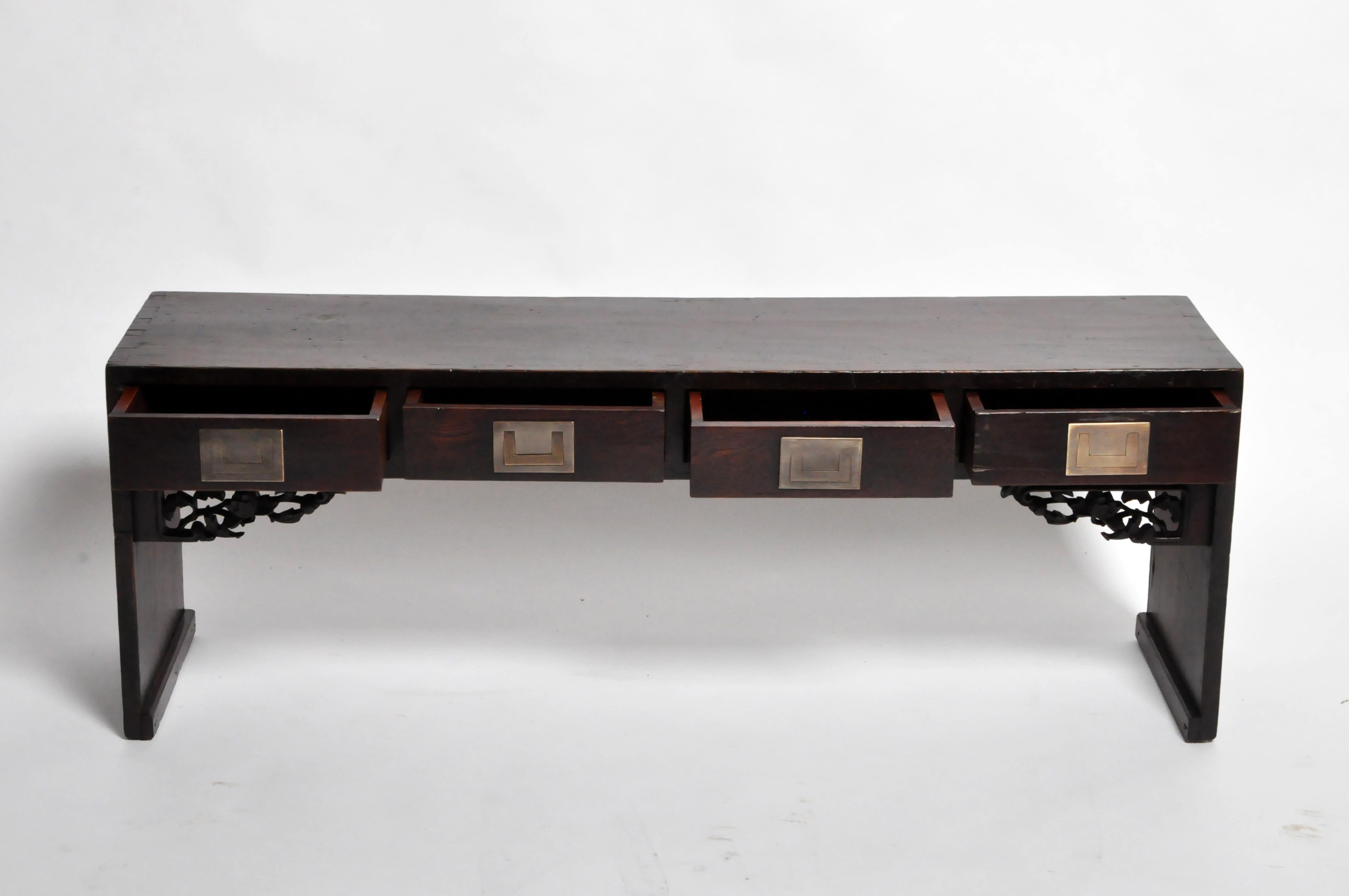 Chinese Low Table with Four Drawers 7
