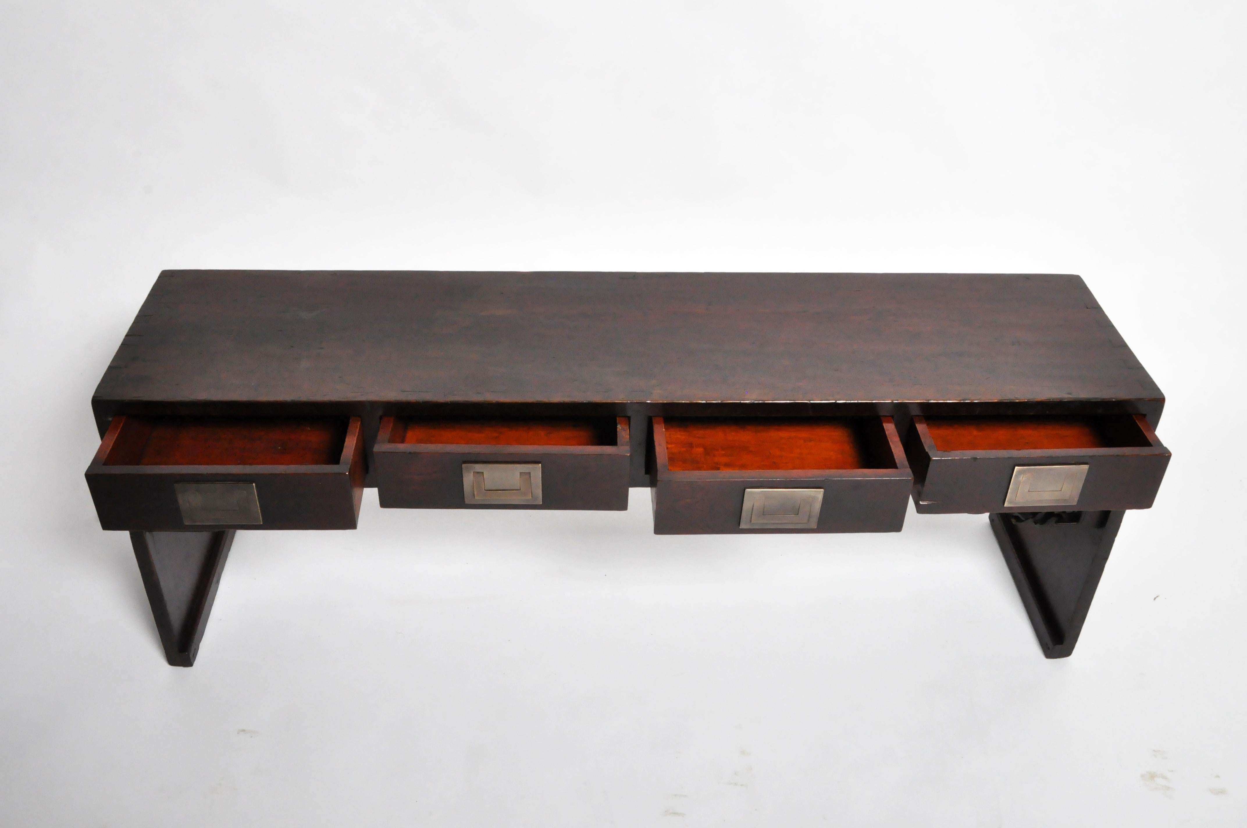 Chinese Low Table with Four Drawers 8