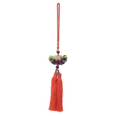 Chinese Lucky Red Silk Tassel with Bat Charm