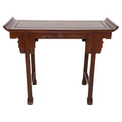 Chinese Mahogany Altar Console Table, Mid 20th Century