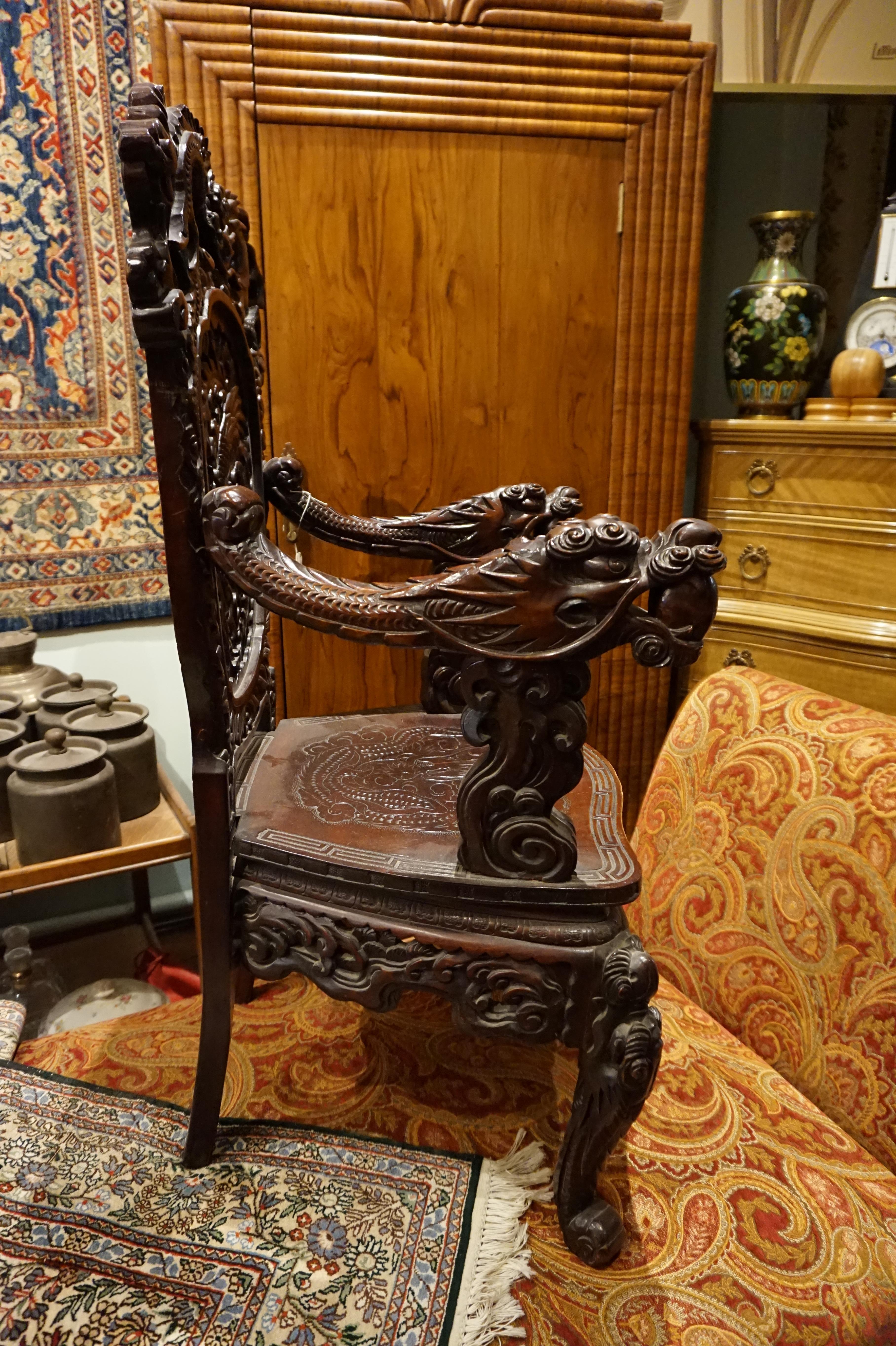 chinese dragon chair