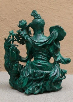 Statuette chinoise en malachite