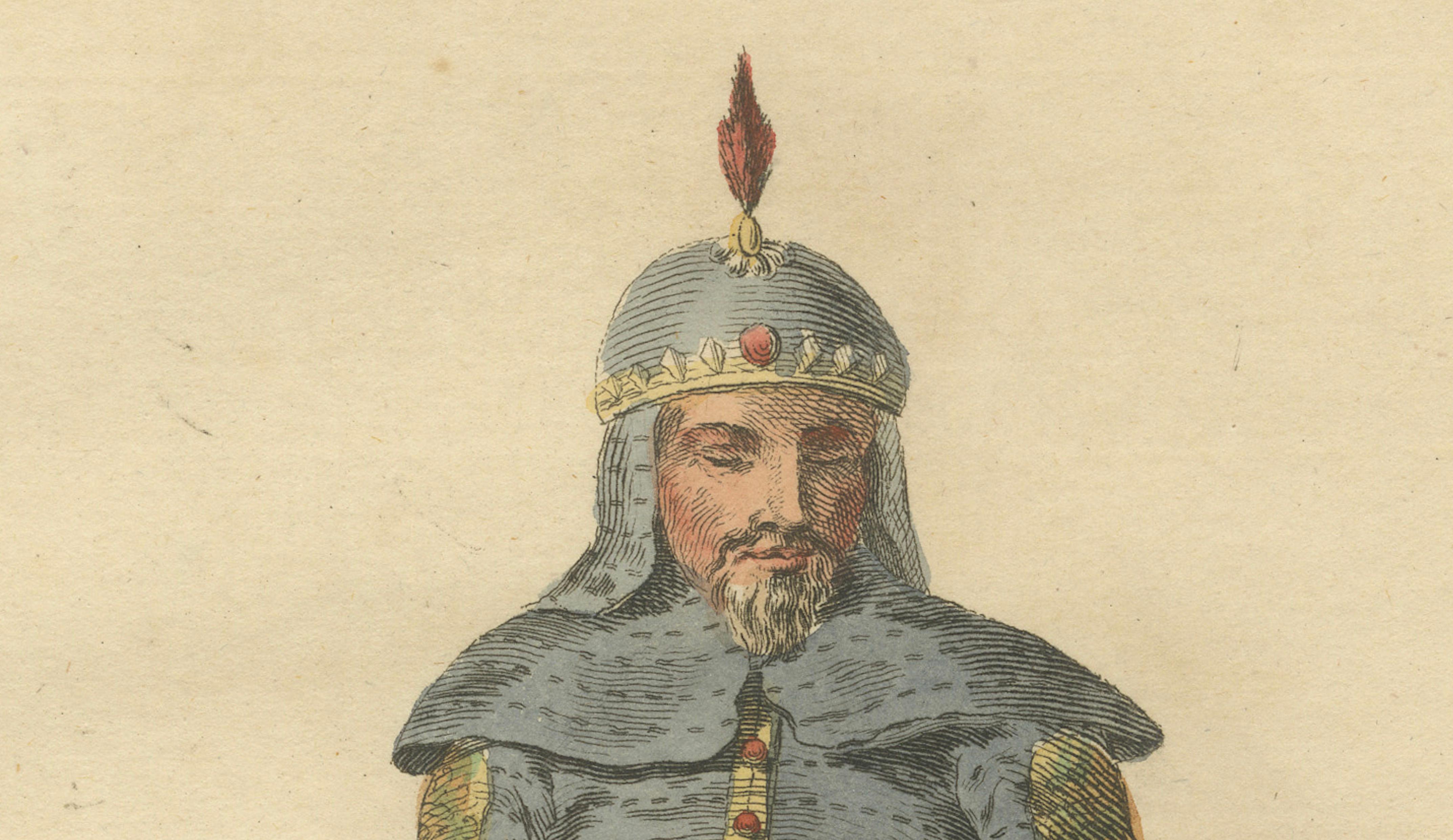 Chinese Mandarin Officer of War, Antique Print, Jefferys 1749
