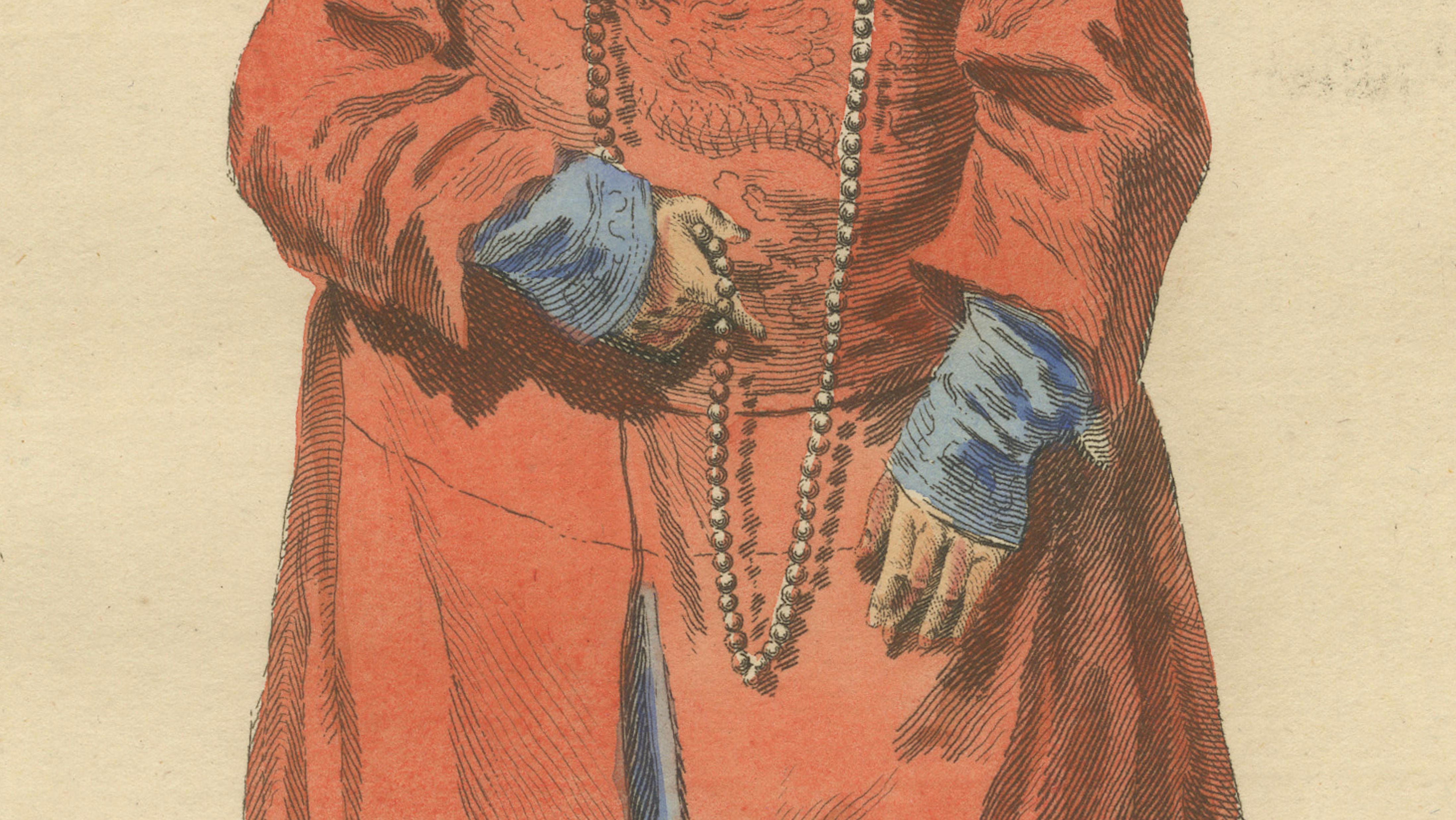 Chinese Mandarin Official in Light Summer Robes, Antique Costume Print, 1749