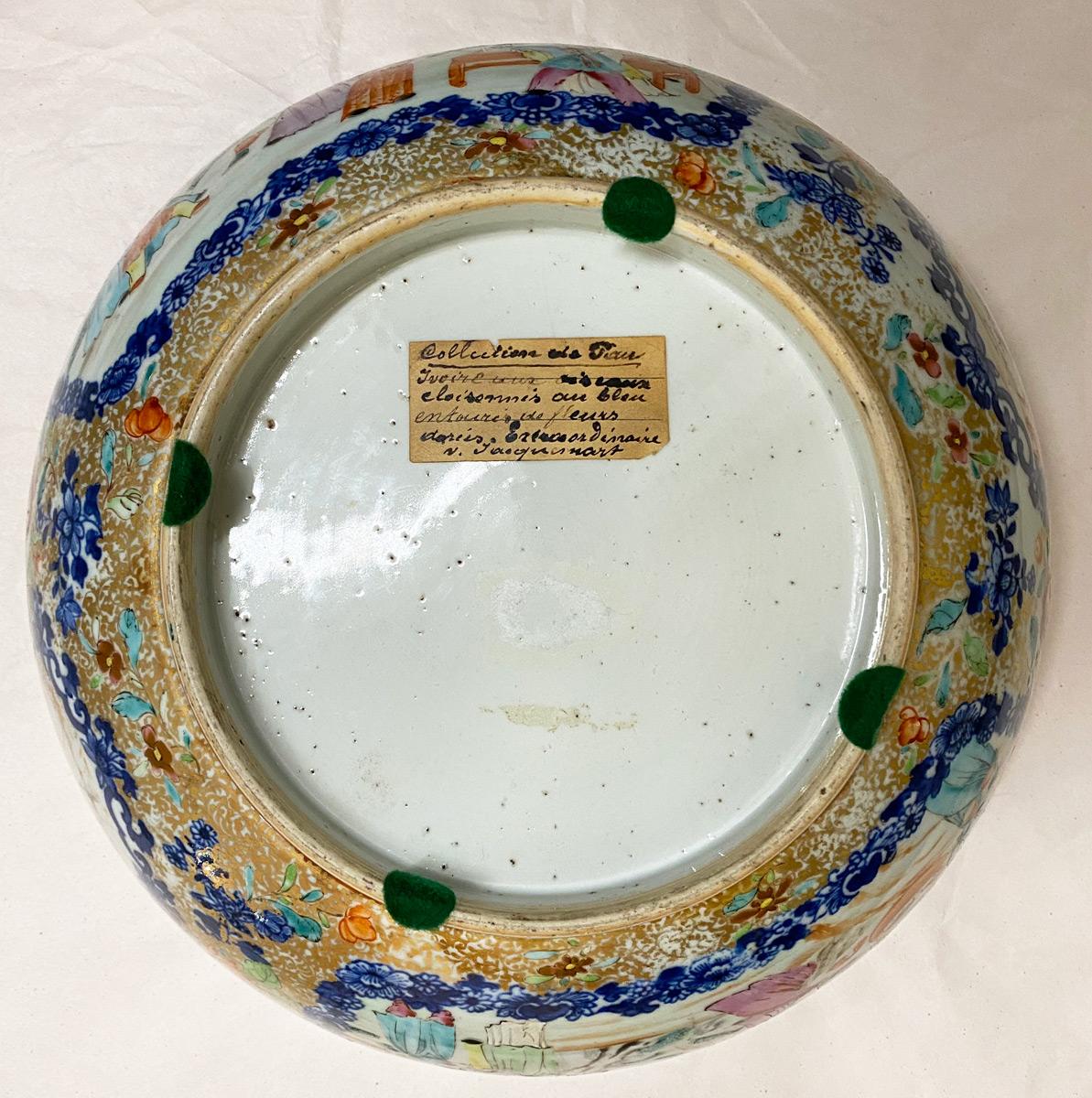 Chinese Mandarin Punch Bowl, circa 1760 For Sale 1