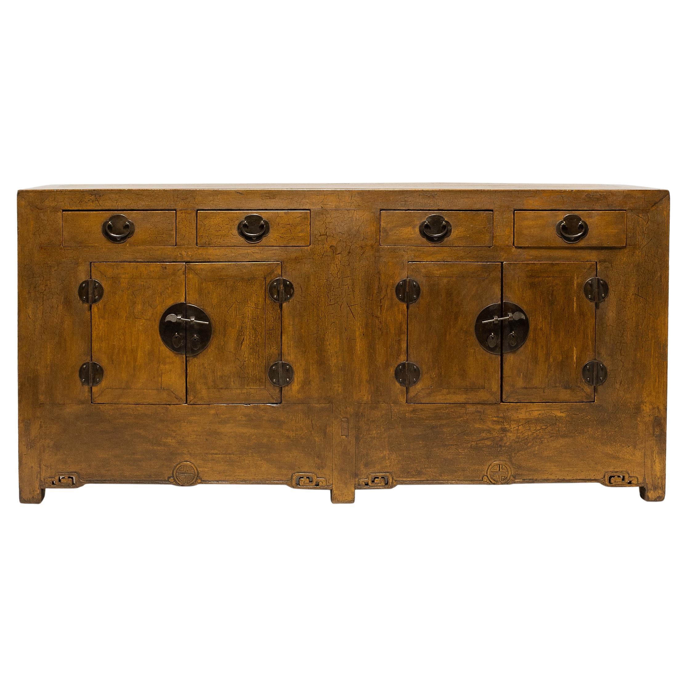 Chinese Marigold Yellow Storage Coffer, c. 1900