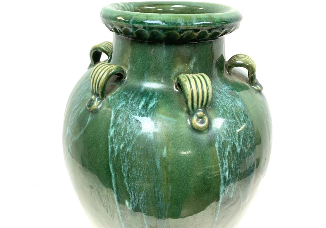 Chinese Martaban Pottery Floor Vase In Good Condition For Sale In Bridgeport, CT