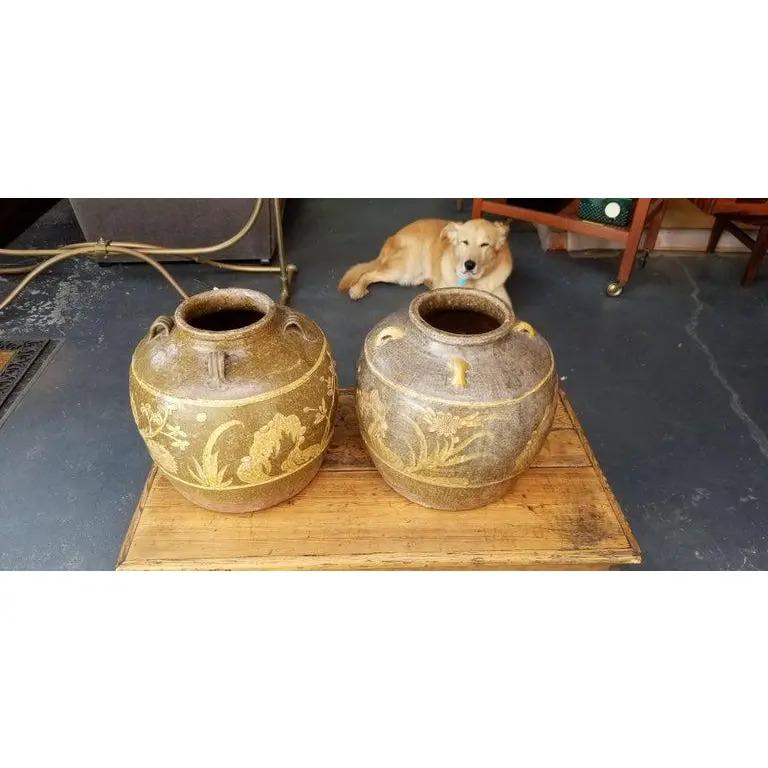 Chinese Martaban Stoneware Storage Jars 6