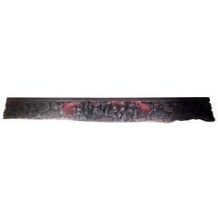 Chinese Antique Immortal Gods Wall Sculpture, 109 Inches