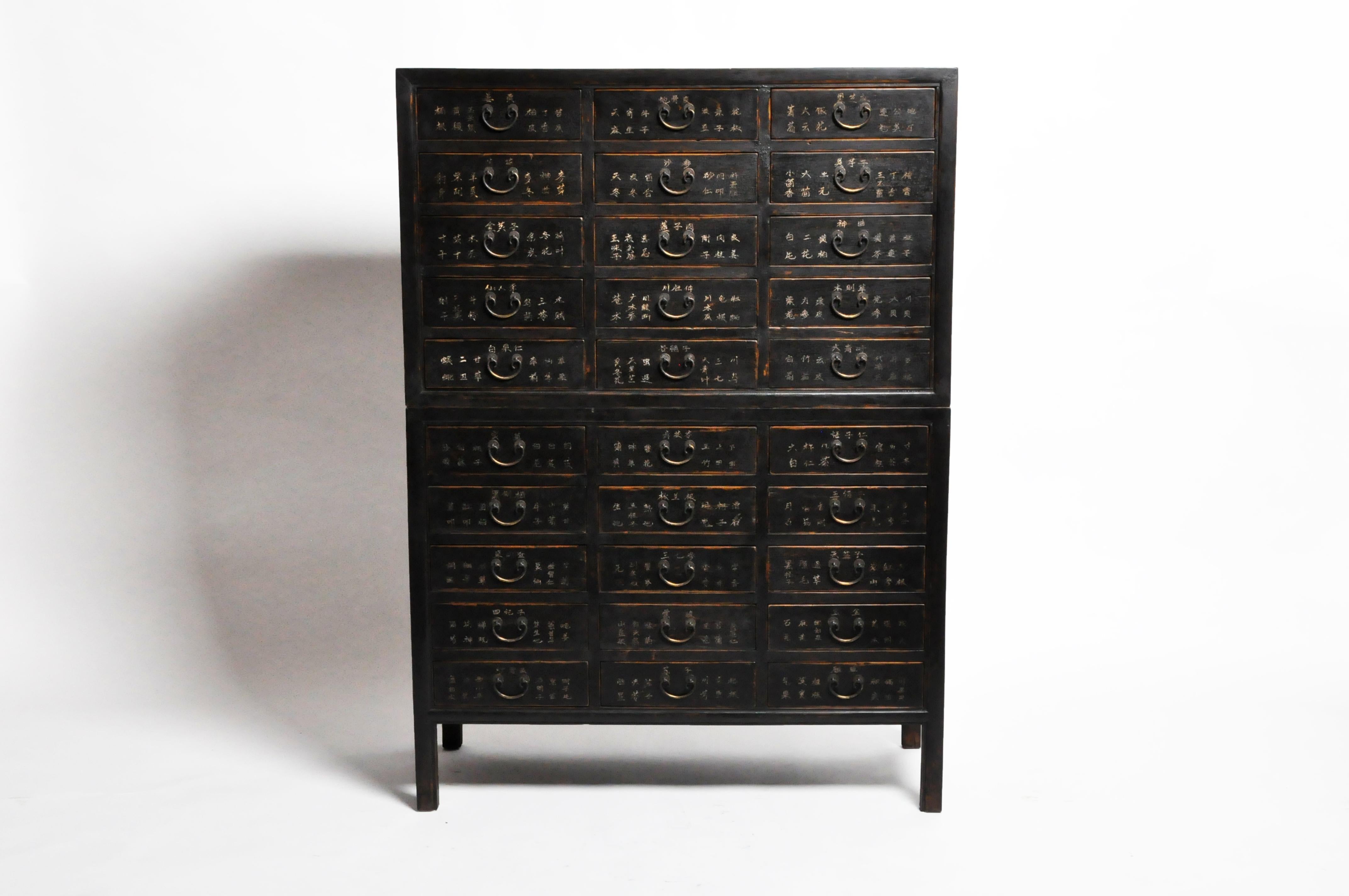 19th Century Chinese Medicine Chest with Drawers